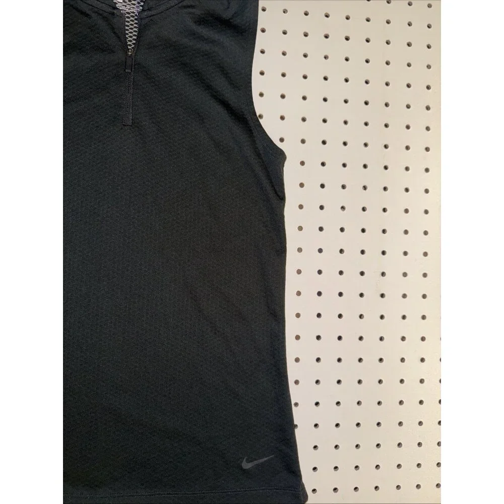 Nike Dri-FIT Women’s XS Sleeveless Quarter Zip Tennis Golf Top Black - Picture 4 of 6